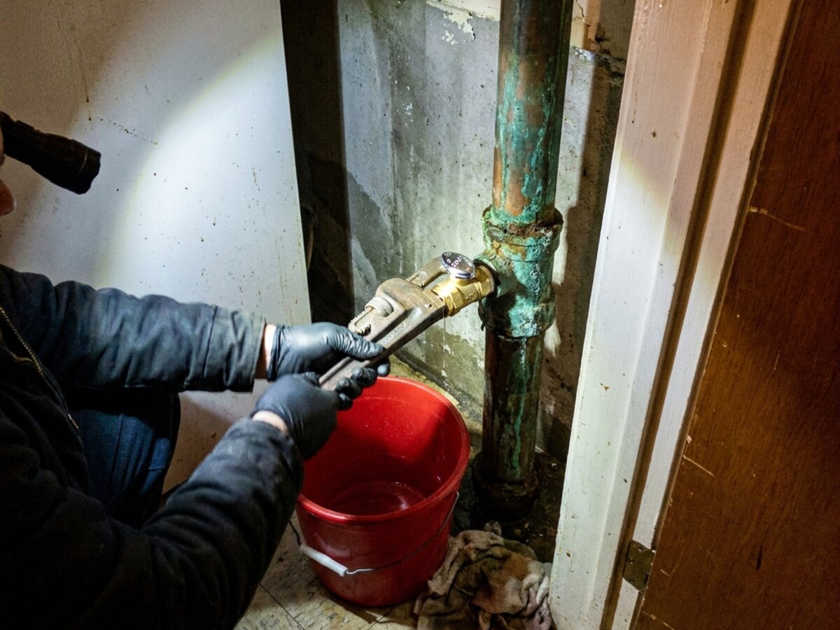 Укладка CIPP-вкладыша в канализационный колодец во дворе частного дома