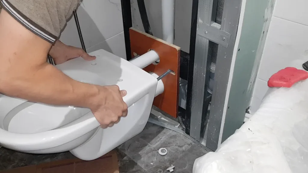 Установка инсталляции унитаза