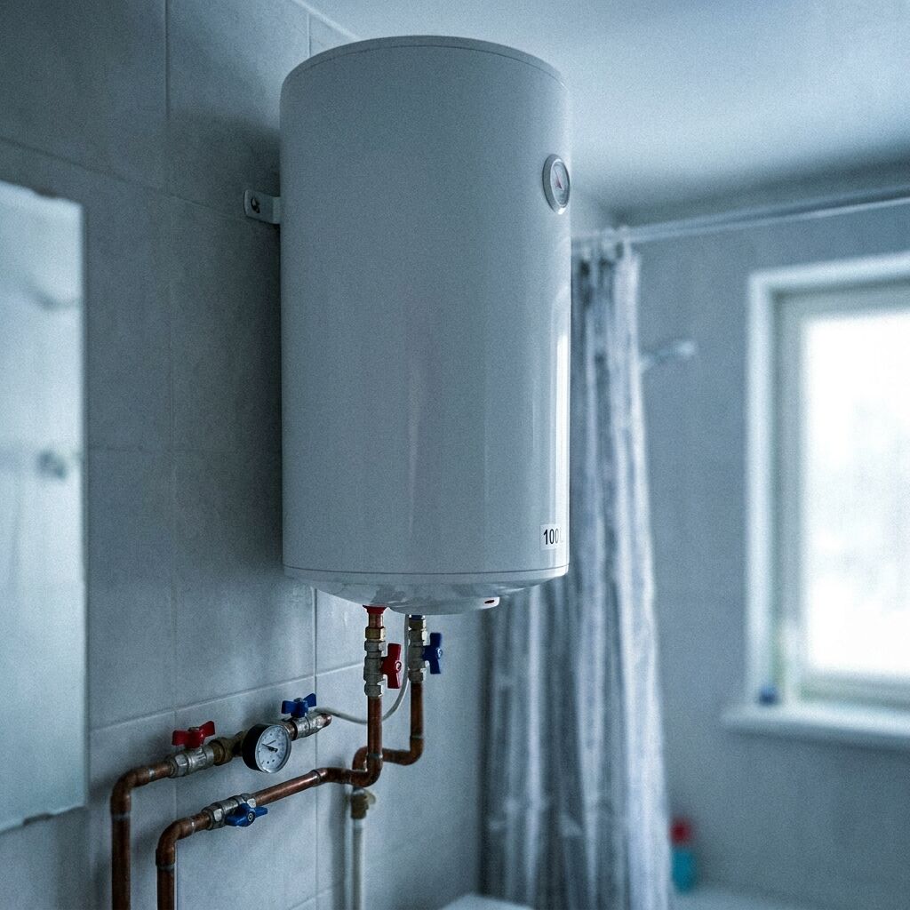 Boileri valimine Tallinnas – 100-liitrine boiler paigaldatud vannitoas
