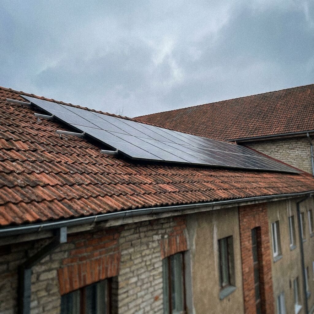 Päikesepaneelide hooldus Tallinnas – paneelid katusel