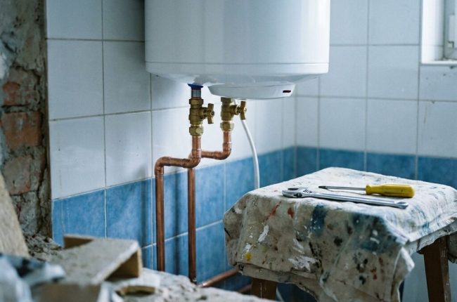 Boileri paigaldus Tallinnas – uus elektriboiler paigaldatud vannitoas