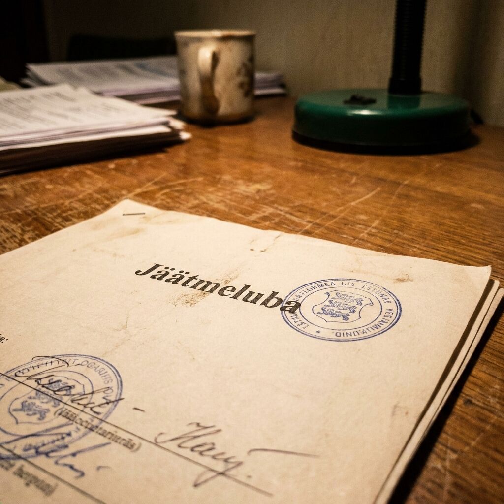 Лицензия на вывоз мусора в Таллинне: документ с печатью
