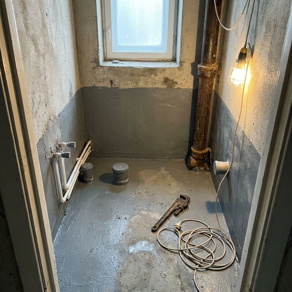 Vannitoa remont hruštšovkas: uued torud ja hüdroisolatsioon 2,5 m² vannitoas