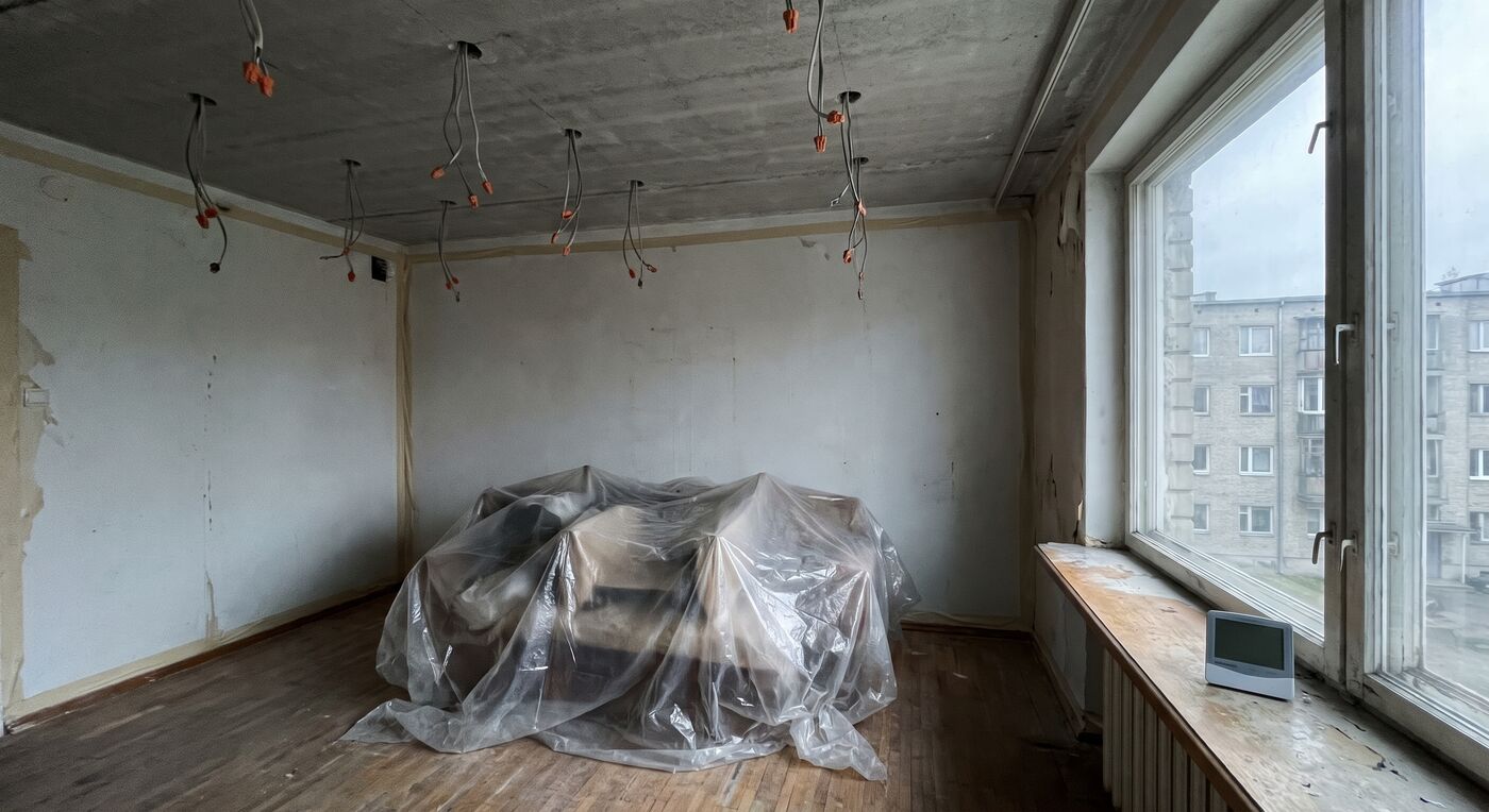 Подготовка квартиры к монтажу: натяжные потолки в Таллинне или покраска, проводка и влажность